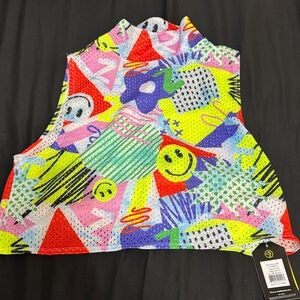 Zumba fun and happy crop tank- Sea me stuntin